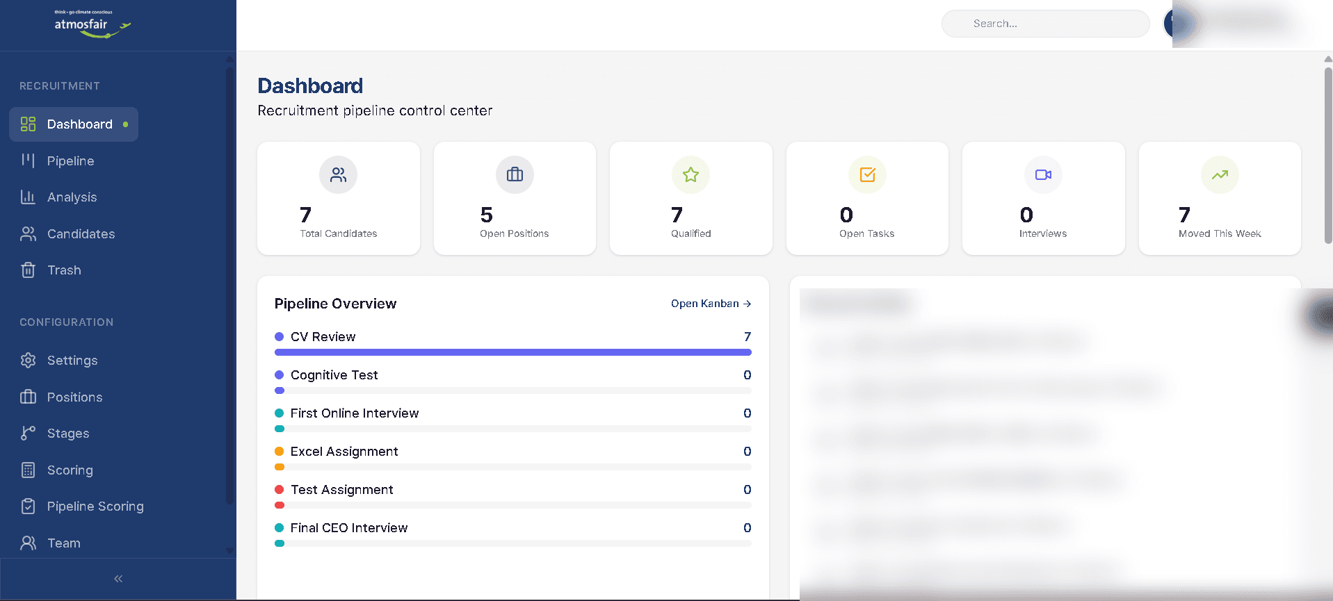 AI-Powered ATS — Dashboard Screenshot